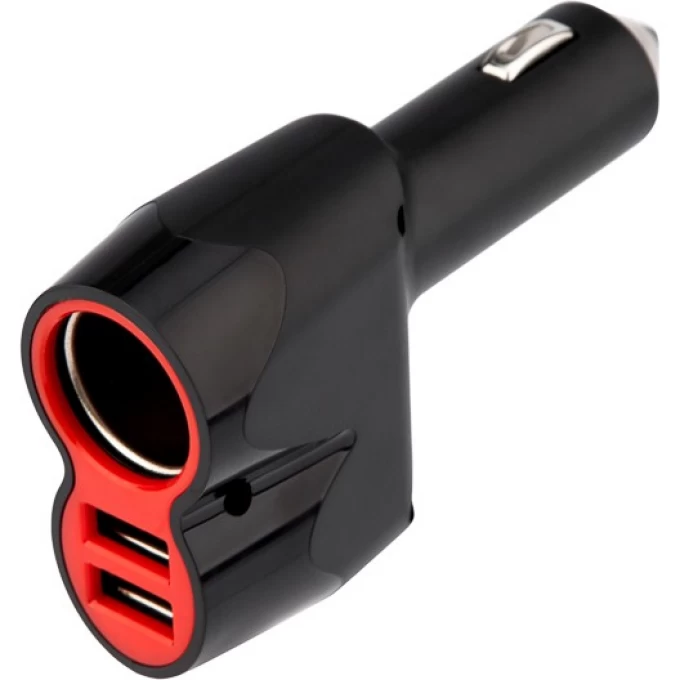 Автозарядка в прикуриватель REXANT 2хUSB + гнездо 16-0299 Автозарядка в прикуриватель REXANT 2хUSB + гнездо 16-0299