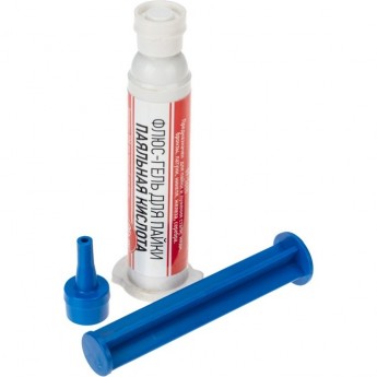 Флюс-гель для пайки REXANT, паяльная кислота, 12 мл, техно-шприц, блистер