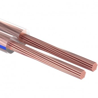 Кабель акустический REXANT BLUELINE 2х0.25 мм² прозрачный мини-бухта 10 м