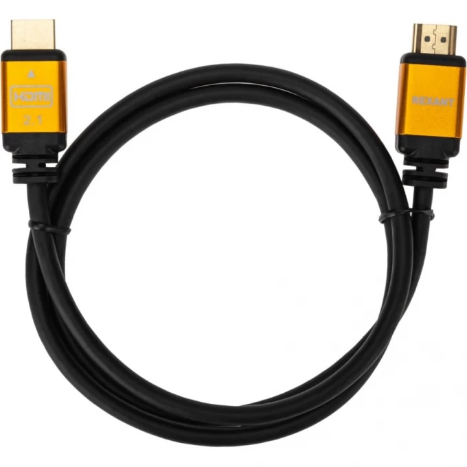 Кабель REXANT HDMI - HDMI 2.1 длина 1.5 метра GOLD 17-6003 Кабель REXANT HDMI - HDMI 2.1 длина 1.5 метра GOLD 17-6003
