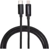Кабель REXANT Type-C – Lightning для Apple, 3А, 1 м, в черной нейлоновой оплетке, с LED дисплеем 18-7068