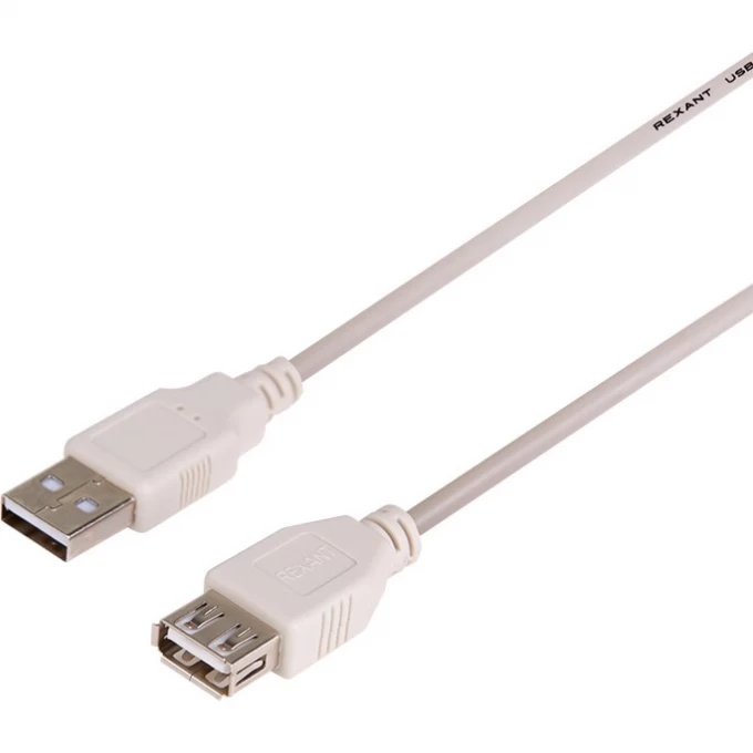 Кабель REXANT USB A - USB A 5 м серый 18-1117 Кабель REXANT USB A - USB A 5 м серый 18-1117