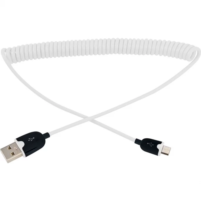 Кабель USB универсальный REXANT microUSB шнур витой 1 м белый 18-4301 Кабель USB универсальный REXANT microUSB шнур витой 1 м белый 18-4301