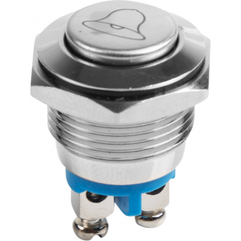 Кнопка антивандальная REXANT 36-3233 Ø16 Б/Фикс (2с) (ON)-OFF выпуклая КОЛОКОЛ