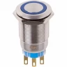Кнопка антивандальная REXANT 19 250В подсветка синяя 06-0372-B