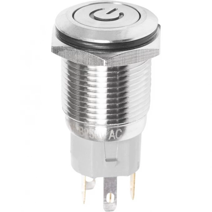 Кнопка антивандальная REXANT POWER A-16-F5 250В б/фикс плоская подсветка красная 36-3243 Кнопка антивандальная REXANT POWER A-16-F5 250В б/фикс плоская подсветка красная 36-3243