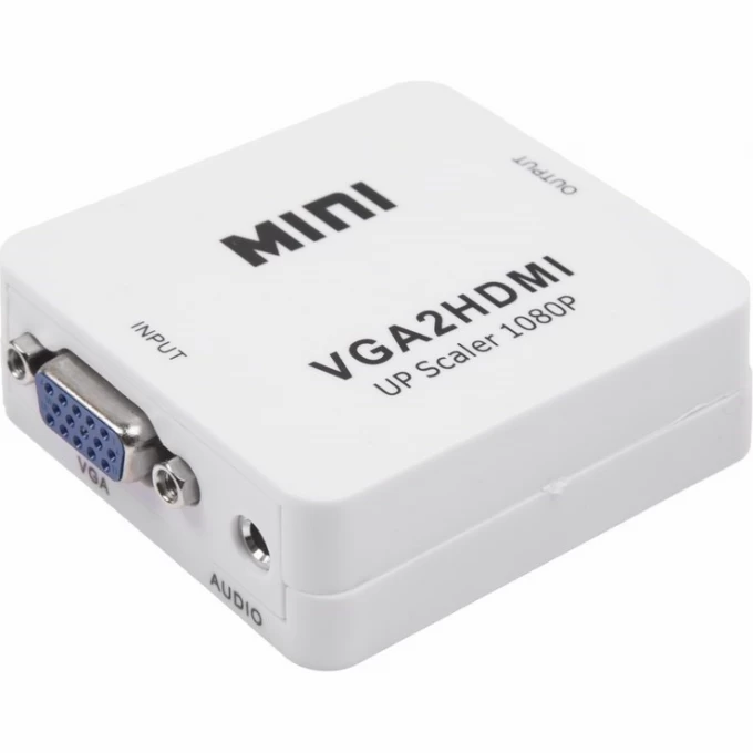 Конвертер REXANT VGA + Стерео 3,5мм на HDMI, пластик, белый 17-6930 Конвертер REXANT VGA + Стерео 3,5мм на HDMI, пластик, белый 17-6930