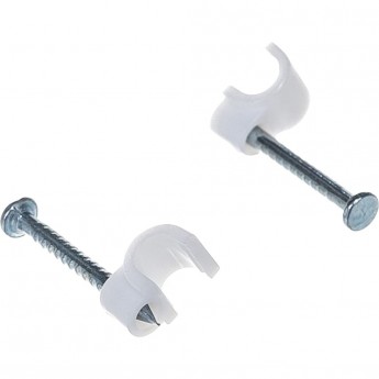 Крепеж кабеля REXANT круглый 3 мм, белый (упак. 50 шт.)