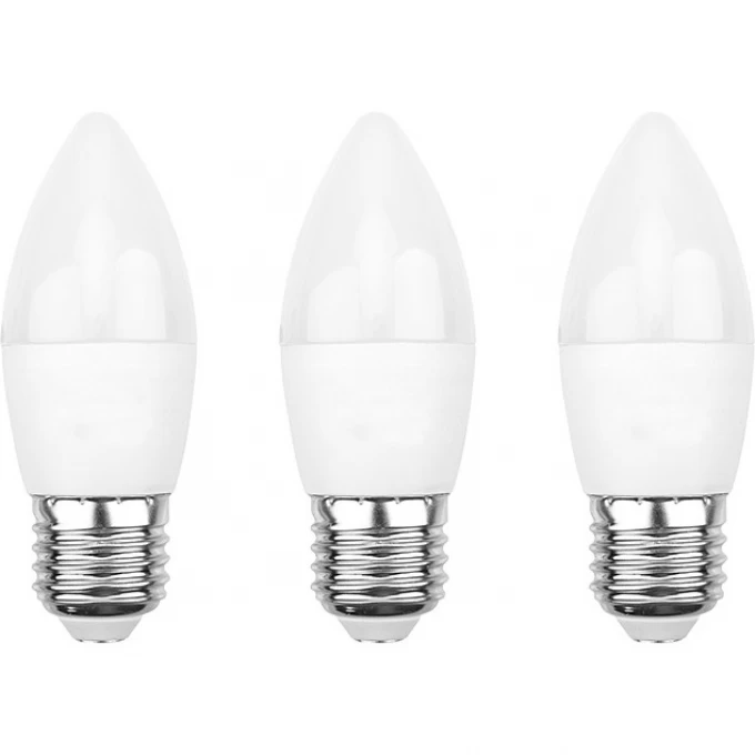 Лампа светодиодная REXANT CN 7.5 Вт E27 2700 K, 3 шт. 604-020-3