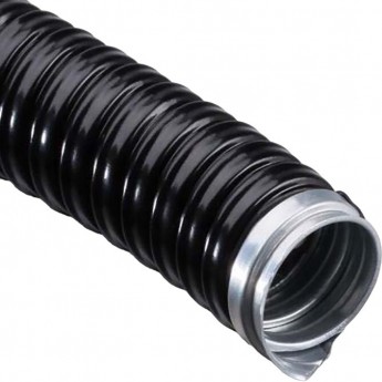 Металлорукав в ПВХ изоляции REXANT РЗ-ЦПнг-20 DIY черный