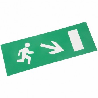 Наклейка для аварийного светильника REXANT НАПРАВЛЕНИЕ К ЭВАКУАЦИОННОМУ ВЫХОДУ НАПРАВО ВНИЗ