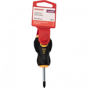 Отвертка крестовая REXANT PH1х40мм, двухкомпонентная рукоятка