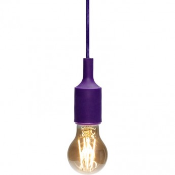 Патрон E27 REXANT силиконовый со шнуром 1 м фиолетовый Патрон E27 REXANT силиконовый со шнуром 1 м фиолетовый