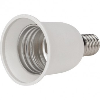 Переходник цокольный REXANT Е14-Е27 белый Переходник цокольный REXANT Е14-Е27 белый