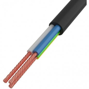 Провод REXANT ПВС 3x0.75 мм² соединительный черный 50 м