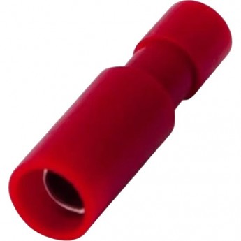 Разъем штекерный REXANT полностью изолированный гнездо 4 мм 0.5-1.5 мм² (РШПи-м 1.5-4/РшИмп 1,25-5-4) красный