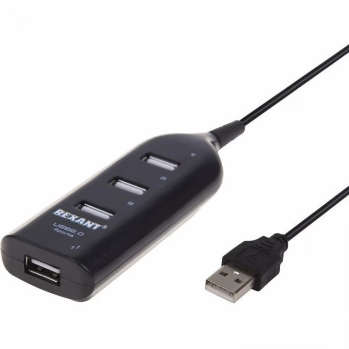 Разветвитель REXANT USB 2.0 на 4 порта 18-4105 Разветвитель REXANT USB 2.0 на 4 порта 18-4105