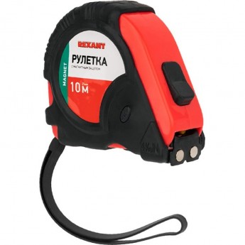Рулетка измерительная REXANT ПРОФИ прорезиненный корпус, магнитная, 10м х 25мм