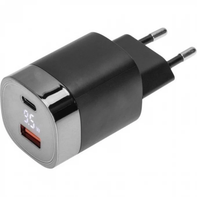 Сетевое зарядное устройство REXANT USB QC (30W) + Type C PD (33W), с дисплеем 18-2224 Сетевое зарядное устройство REXANT USB QC (30W) + Type C PD (33W), с дисплеем 18-2224