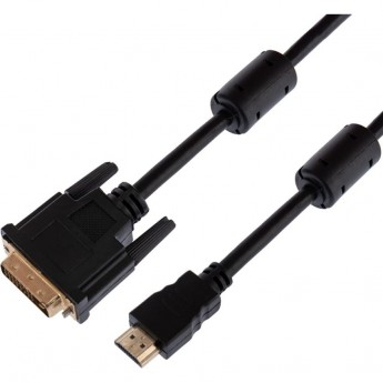 Шнур HDMI DVI-D REXANT GOLD 5м с фильтрами