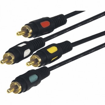 Шнур REXANT 4RCA Plug - 4RCA Plug 1.5m gold