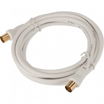 Шнур REXANT ТВ гнездо - ТВ штекер 3 м белый Шнур REXANT ТВ гнездо - ТВ штекер 3 м белый