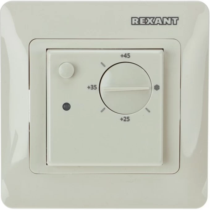 Терморегулятор механический REXANT RX-308G бежевый (совместим с Schneider серии Glossa) 51-0826 Терморегулятор механический REXANT RX-308G бежевый (совместим с Schneider серии Glossa) 51-0826